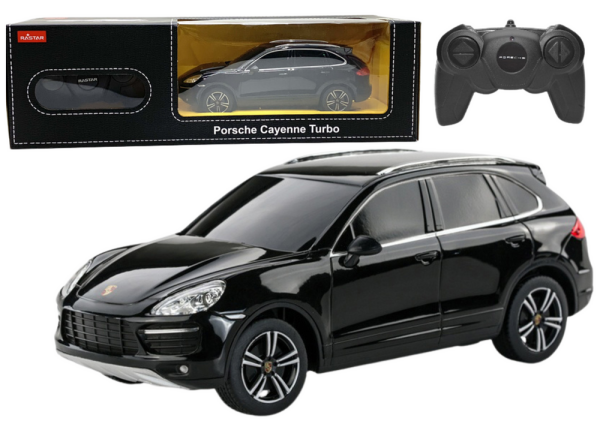 RASTAR Auto na dálkové ovládání R/C Porsche Cayenne Turbo 1:24 Rastar černé