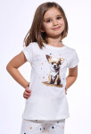 Pyžamo Cornette Kids Girl 787/108 Čivava kr/r 86-128 ecru 86-92