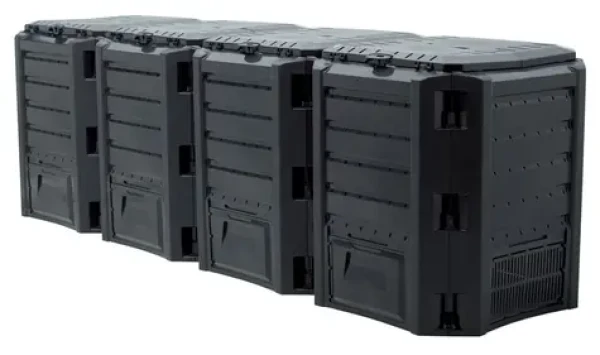 PROSPERPLAST Kompostér MODULE COMPOGREEN - Černá / Objem 1600 L / Rozměry 261x72 cm / Výška 82.6 cm / Plast (IKSM1600C)