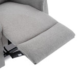 Relaxační křeslo, manuální ovládání, světle šedá látka