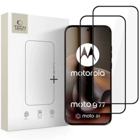 Tech-Protect Glass Fit+ sklo pro Motorola Moto G67, G77 černé / Ochranné sklo / 2 ks v balení