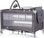 CHIPOLINO Cestovní postýlka s přebalovací podložkou Luna Ash Grey (KOSILU242AS)