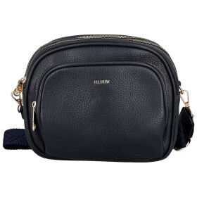 Trendy dámská koženková crossbody kabelka Glafira, tmavě modrá
