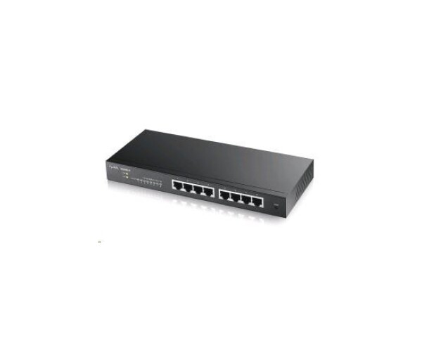 Zyxel GS1900-8 8-port Desktop Gigabit Web Smart switch: 8x Gigabit metal, IPv6, 802.3az (Green), fanless v2 EDF_1010812