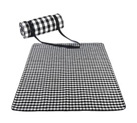 Pikniková deka s černobílým vzorem 200 x 150 cm