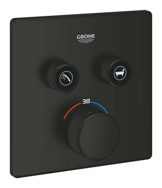 GROHE - Grohtherm SmartControl Termostatická baterie pod omítku, pro 2 spotřebiče, matná černá 291242430