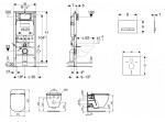 GEBERIT - Duofix Set předstěnové instalace, klozetu a sedátka Ideal Standard Tesi, tlačítka Sigma50, Aquablade, SoftClose, alpská bílá 111.300.00.5 NU8