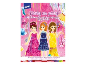 Omalovánky se samolepkami A4, 16 stran - Dívky na párty