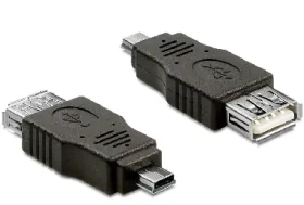 DeLock adaptér USB mini samec USB 2.0 A samice / OTG (65399)