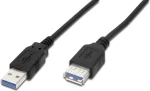 Digitus USB 3.0 A-A černý / Prodlužovací kabel / USB 3.2 Gen 1 / 1,8 m (AK-300203-018-S)