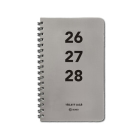 Diář 2026 tříletý 14denní, stříbrný