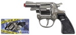 Policejní revolver kovový stříbrný kovový 8 ran - Alltoys Gonher