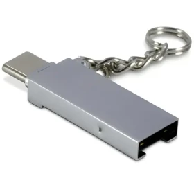 Inter-Tech Card Reader / Čtečka paměťových karet / MicroSD / USB-C + USB-A / kovové tělo (88885469)