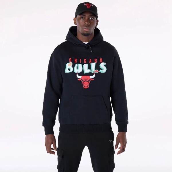 New Era Pánská mikina Chicago Bulls NBA Block Graphic Oversized Hoodie Velikost: L