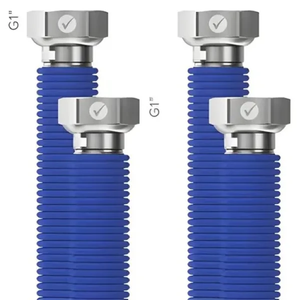 Merabell Aqua Flexi modrá / Plnoprůtočná hadice / G1"-G1" / 30-60 cm / pro domácí vodárny 1" / 2 ks (M0063)