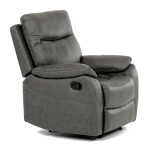 TV a relaxační křeslo s manuálním ovládáním, potah šedá látka v dekoru vintage