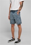 Organic Denim Bermuda Shorts světle nebesky modré seprané kyselinou