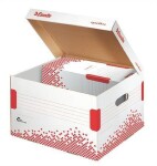 Archivační kontejner s víkem ESSELTE Speedbox, vel. M, bílá