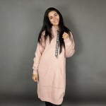 HOSH Pletené šaty EVELYN s kapucí Barva: Starorůžová