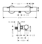 HANSGROHE - Ecostat Fine Termostatická sprchová baterie, chrom 13323000
