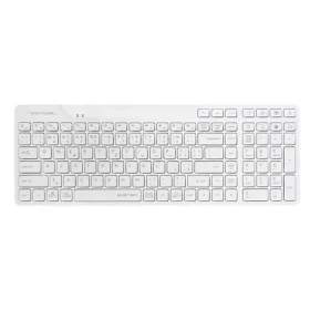 A4tech FStyler FBK27C AS bílá / Bezdrátová klávesnice / CZ layout / Bluetooth / 2.4GHz USB-A Nano přijímač (FBK27CAS-WH)