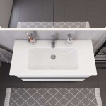 DURAVIT - ME by Starck Umyvadlo nábytkové 103x49 cm, s přepadem, s otvorem pro baterii, WonderGliss, bílá 23361000001