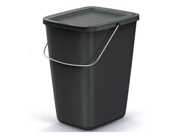 Koš odpadkový COMPACTA Q FLAP BASIC černý 9l - rozbaleno - neobsahuje víko