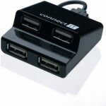 CONNECT IT 4-portový USB hub / černá (CI-108)