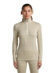 ICEBREAKER Wmns Merino 260 Tech Vertex LS Half Zip AlpGeo, Undyed/Cumin/J (vzorek) velikost: S