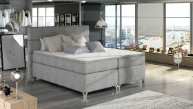 Boxspring Amadeo Rozměr: 160 x 200 cm, látka: Sawana 21, Varianta: S LED osvětlení