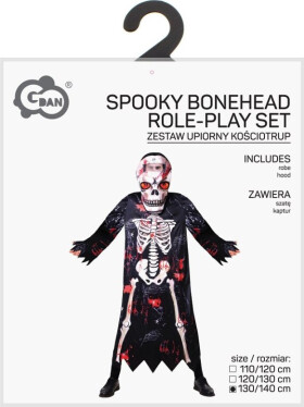 Kostým Kostlivec s maskou klučičí 130/140 cm
