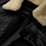 Pánská Kožená Bunda Pilot Aurum Pravý Kožíšek Brixton Černá Velikost: S