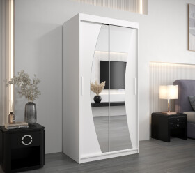 Šatní skříň Abi W0 Barva korpusu: Bílá, Rozměry: 120 cm, Dveře: Bílá