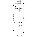 HANSGROHE - Unica’ Varia Sprchová tyč 105 cm, chrom 27356000