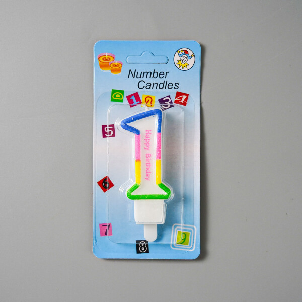 Dortová svíčka duhová č.1