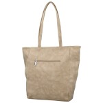 Trendy dámská koženková kabelka na rameno Faidra, krémová