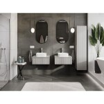 MEXEN/S - Rivel koupelnová skříňka pod umyvadlo 60 cm s deskou, 1 šuplík, reliéf , šedá mat 91A20-06023-1-BFC62