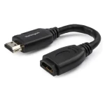 StarTech HDMI Port Saver černá / HDMI kabel / 4K 60Hz / Gripping konektory / 15,2 cm (HD2MF6INL)