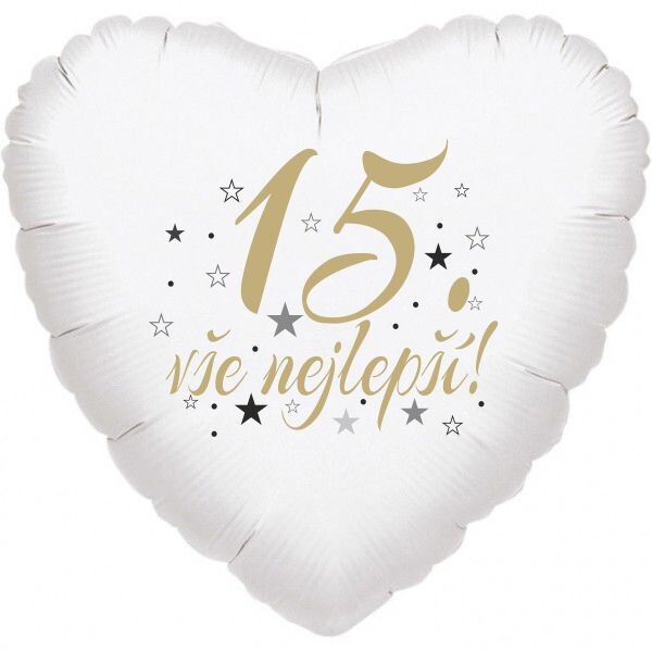 15. narozeniny balónek srdce Balonky.cz 15. narozeniny balónek srdce Balonky.cz