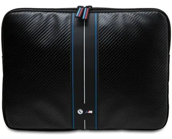 BMW Carbon Blue Stripe 14" černá / Pouzdro pro notebook / Karbonový vzor / Modrý pruh (BMCS14COMSCAKL)