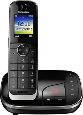 Panasonic stolní telefon černá / Telefon / analogový / jednolinkový (KX-TGJ320GB)
