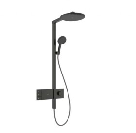 HANSGROHE - Raindance Alive S Sprchový set s termostatem, průměr 30 cm, 3 proudy, EcoSmart, kartáčovaný černý chrom 24596340