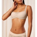 Dámská podprsenka Body Make-Up Illusion Lace Balconette - Triumph coffee sugar (3091) 075C