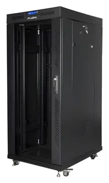 Lanberg FF01-8037-12BL černá / Stojanový rozvaděč / 19" / 37U / 800x1000 mm / Skleněné dveře / LCD displej (FF01-8037-12BL)