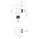 INVENA - Ventil rohový z nerezové oceli s keramickou hlavicí 1/2x1/2"; ZW-46-015-J