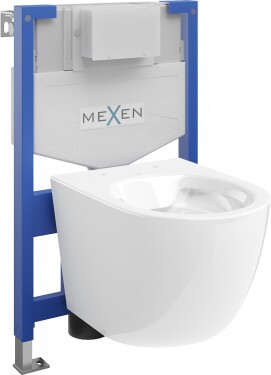 MEXEN/S - WC předstěnová instalační sada Fenix XS-F s WC mísou Lena, bílá 6803322XX00