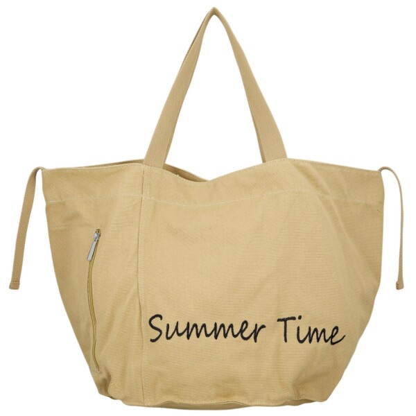 Trendy textilní dámská kabelka na rameno Bellinda, krémová