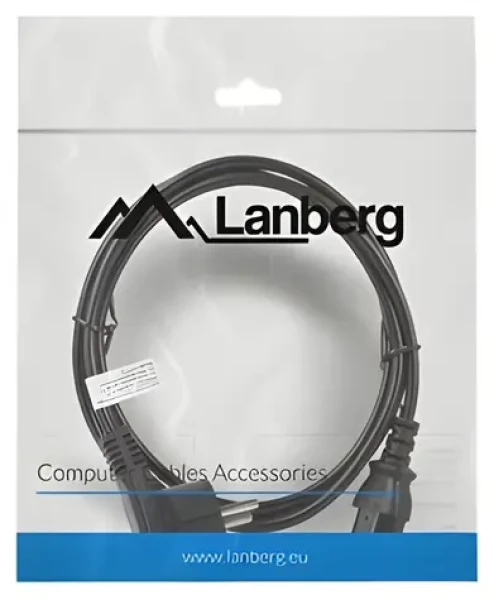 Lanberg napájecí kabel CEE7/7 - IEC C13 černá / Napájecí kabel / 1,8 m (CA-C13C-10CC-0018-BK)