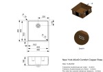 Nerezový dřez Reginox New York 40x40, R35122, Copper Rose R35122