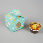 Cake star Velikonoční krabička tyrkysová 10x10x7,5cm